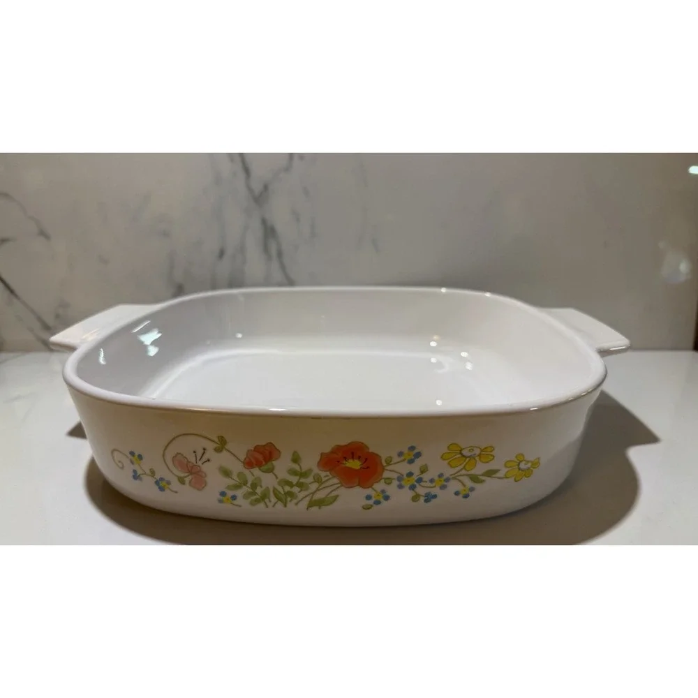 Corning Ware Wildflower 10x10x2 in Casserole Dish A-10-B No Lid